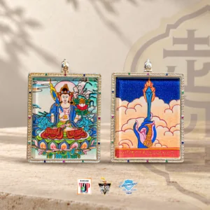 虚空藏菩萨与佛手小唐卡