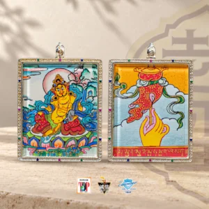 黄财神与佛手小唐卡