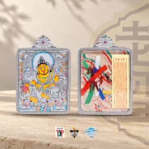 精品纯银黄财神小唐卡(装藏款)