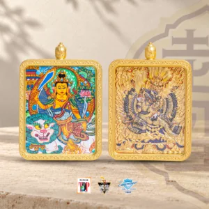 Manjushri & Yamantaka Mini Thangka — Fine Double-Sided Edition