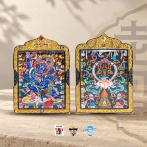 Regong Mahakala Mini Thangka — Four-Nation Competition Edition