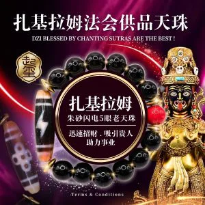 扎基拉姆朱砂闪电五眼老天珠 · 商品图片 1